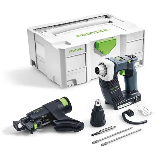 Акумулаторен винтоверт Festool за сухо строителство  без батерия и зарядно, 18 V, 18 Nm, 1/4", шестостен, Duradrive DWC 18-2500 Li-Basic