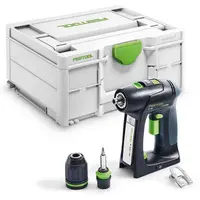 Акумулаторен винтоверт Festool с безчетков двигател  без батерия и зарядно, 18 V, 1.5-13 мм, C 18-Basic