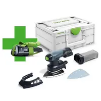 Акумулаторен делташлайф Festool с подарък  с 1 батерия без зарядно, 18 V, 3.1 Ah, 100x150 мм, DTSC 400-Basic-Ergo