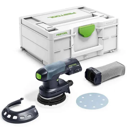 Акумулаторен орбитален шлайф Festool с плавно регулиране  без батерия и зарядно, 18 V, ф 125 мм, 6000-10 000 об./мин, ETSC 125-Basic