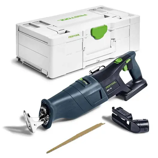 Саблен трион Festool акумулаторен безчетков  без батерия и зарядно, 18 V, 0-3000 хода/мин, 32 мм, RSC 18 EB-Basic