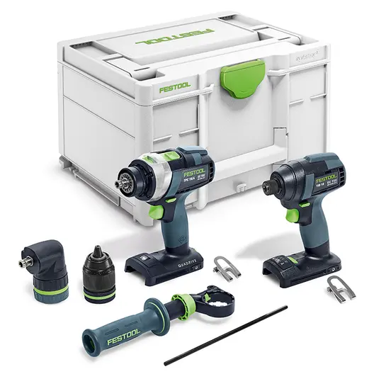Комплект акумулаторни инструменти Festool  без батерия и зарядно, TID 18, TPC 18/4, 18 V, TID 18 Basic-Set TPC 18/4