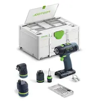 Акумулаторен винтоверт Festool с безчетков двигател  без батерия и зарядно, 18 V, 50 Nm, 1.5-13 мм, T18+3 Basic-Set