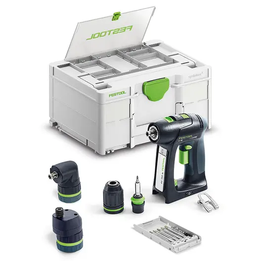 Акумулаторен винтоверт Festool с безчетков двигател  без батерия и зарядно, 18 V, 45 Nm, 1.5-13 мм, C 18 Basic-Set