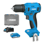 Акумулаторен винтоверт Fervi с безчетков двигател  с 1 батерия и зарядно, 20 V, 2 Ah, 55 Nm, 2-13 мм, FB20CD3AB-12B - product - 004 FRV2499