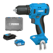 Акумулаторен винтоверт Fervi с безчетков двигател  с 1 батерия и зарядно, 20 V, 4 Ah, 55 Nm, 2-13 мм, FB20CD3AB-14B - product - 004 FRV2501