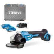 Акумулаторен ъглошлайф Fervi  с 2 батерии и зарядно, 20 V, 2 Ah, 125 мм, 8000 об./мин, FB20AG3AB-22B - product - 004 FRV2514