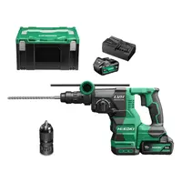 Акумулаторен перфоратор HiKOKI - Hitachi с безчетков двигател  с 2 батерии и зарядно, SDS-plus, 18 V, 5 Ah, 3.2 J, 0-4300 уд./мин, DH1826DC