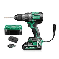Акумулаторен винтоверт HiKOKI - Hitachi ударен  с 2 батерии и зарядно, 18 V, 4 Ah, 140 Nm, 1.5-13 мм, DV18DC