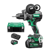 Акумулаторна ударна бормашина HiKOKI - Hitachi  с 2 батерии и зарядно, 18 V, 5 Ah, 140 Nm, 0-500/0-2000 об./мин, 1.5-13 мм, DV18DC - product - 004 HTC 135