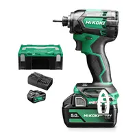 Акумулаторен винтоверт HiKOKI - Hitachi ударен  с 2 батерии и зарядно, 18 V, 5 Ah, 210 Nm, 3.5-18 мм, WH18DC