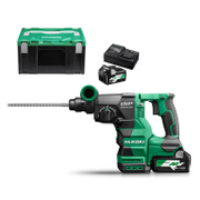 Перфоратор HiKOKI - Hitachi акумулаторен  с 2 батерии и зарядно, SDS-plus, 36 V, 2.5 Ah, 3.2 J, 0-4300 уд./мин, DH3628DA - product - 004 HTC 144