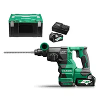 Акумулаторен перфоратор HiKOKI - Hitachi с безчетков двигател  с 2 батерии и зарядно, SDS-plus, 36 V, 2.5 Ah, 3.2 J, 0-4300 уд./мин, DH3628DA