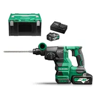 Акумулаторен перфоратор HiKOKI - Hitachi с безчетков двигател  с 2 батерии и зарядно, SDS-plus, 36 V, 4 Ah, 3.2 J, 0-4300 уд./мин, DH3628DA