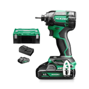 Акумулаторен винтоверт HiKOKI - Hitachi ударен  с 2 батерии и зарядно, 18 V, 4 Ah, 210 Nm, 3.5-18 мм, WH18DC - product - 004 HTC 140