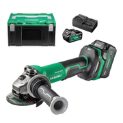 Акумулаторен ъглошлайф HiKOKI - Hitachi  с 2 батерии и зарядно, 18 V, 5 Ah, 125 мм, 3200-8000 об./мин, G1813DVF - product - 004 HTC 173