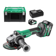 Акумулаторен ъглошлайф HiKOKI - Hitachi  с 2 батерии и зарядно, 36 V, 2.5 Ah, 125 мм, 3200-10 000 об./мин, G3613DVE - product - 004 HTC 188