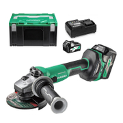 Акумулаторен ъглошлайф HiKOKI - Hitachi  с 2 батерии и зарядно, 36/18 V, 2.5/5 Ah, 125 мм, 10 000 об./мин, G3613DE - product - 004 HTC 183