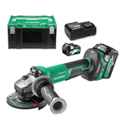 Акумулаторен ъглошлайф HiKOKI - Hitachi  с 2 батерии и зарядно, 36/18 V, 2.5/5 Ah, 125 мм, 3200-10 000 об./мин, G3613DVF - product - 004 HTC 191