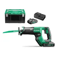 Саблен трион HiKOKI - Hitachi акумулаторен  с 2 батерии и зарядно, 18 V, 4 Ah, 0-3000 хода/мин, 29 мм, CR18DMA