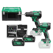 Комплект акумулаторни инструменти HiKOKI - Hitachi  с 2 батерии и зарядно, DV18DE, WH18DE, 18 V, 5 Ah, KC18DEWCZ - product - 004 HTC 228