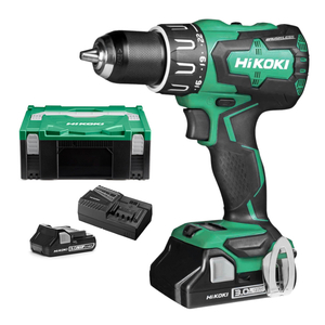 Винтоверт HiKOKI - Hitachi акумулаторен с батерия и зарядно, 18 V, 3 Ah, 70 Nm, 1.5-13 мм, DS18DBSL