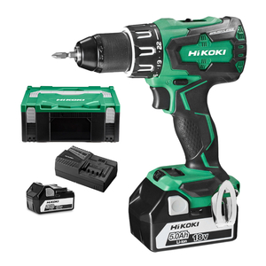 Винтоверт HiKOKI - Hitachi акумулаторен с батерия и зарядно, 18 V, 5 Ah, 70 Nm, 1.5-13 мм, DS18DBSL