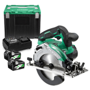 Акумулаторен ръчен циркуляр HiKOKI - Hitachi  с 2 батерии и зарядно, 36 V, 4 Ah, ф 165 мм, 2000-4300 об./мин, C3606DA-WR - product - 004 HTC1413