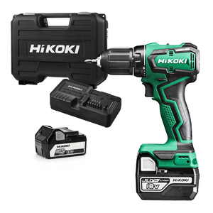 Винтоверт HiKOKI - Hitachi акумулаторен с батерия и зарядно, 18 V, 5 Ah, 55 Nm, 2-13 мм, DS18DD