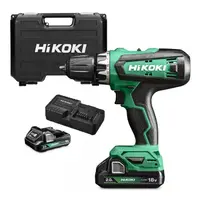 Акумулаторен винтоверт HiKOKI - Hitachi с колекторен двигател  с 2 батерии и зарядно, 18 V, 2 Ah, 53 Nm, 1.5-13 мм, DS18DF
