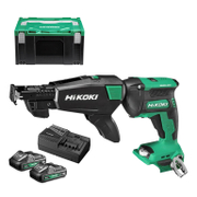 Акумулаторен винтоверт HiKOKI - Hitachi с безчетков двигател за сухо строителство  с 2 батерии и зарядно, 18 V, 4 Ah, 1/4, шестостен, W18DA - product - 004 HTC2770