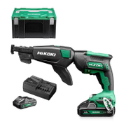Акумулаторен винтоверт HiKOKI - Hitachi с безчетков двигател за сухо строителство  с 2 батерии и зарядно, 18 V, 4 Ah, 1/4, шестостен, W18DB - product - 004 HTC2771