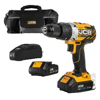 Акумулаторен винтоверт JCB ударен  с 2 батерии и зарядно, 18 V, 2 Ah, 65 Nm, 2-13 мм, 18BLCD-2-E