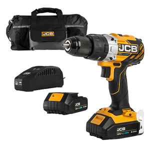 Бормашина винтоверт JCB акумулаторна ударна 18 V, 2 Ah, 65 Nm, 2-13 мм, JCB-18BLCD-2-E