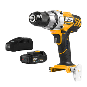 Винтоверт JCB акумулаторен с батерия и зарядно, 18 V, 2 Ah, 45 Nm, 2-13 мм, 18DD-2X-E