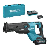 Саблен трион Makita акумулаторен с плавно регулиране  с 2 батерии и зарядно, 40 V, 4 Ah, 0-3000 хода/мин, 32 мм, JR002GM201