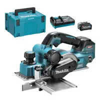 Акумулаторно ренде Makita  с 2 батерии и зарядно, 40 V, 4 Ah, 82 мм, 0-4 мм, KP001GM201