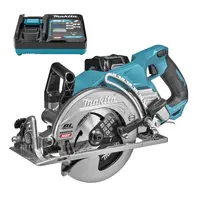 Акумулаторен ръчен циркуляр Makita  с 1 батерия и зарядно, 40 V, 4 Ah, 185 мм, 6400 об./мин, RS001GM101