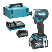 Акумулаторен гайковерт Makita с безчетков двигател  с 2 батерии и зарядно, 40 V, 2.5 Ah, 220 Nm, шестостен, 1/4, TD001GD201 - product - 004 MKT 150