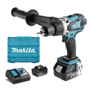 Акумулаторна бормашина Makita  с 2 батерии и зарядно, 18 V, 3 Ah, 91 Nm, 0-400/0-2000 об./мин, 1.5-13 мм, DDF458RFE - product - 004 MKT 277