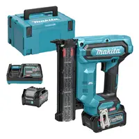 Акумулаторен такер за пирони Makita  с 2 батерии и зарядно, 40 V, 2 Ah, тип 18GA, 15-40 мм, FN001GA201