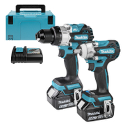 Комплект акумулаторни инструменти Makita  с 2 батерии и зарядно, DHP486, DTW301, 18 V, 5 Ah, DLX2433TJ - product - 004 MKT 296