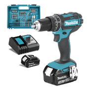 Акумулаторен винтоверт Makita ударен  с 2 батерии и зарядно, 18 V, 3 Ah, 62 Nm, 1.5-13 мм, DHP482RFX1 - product - 004 MKT 325