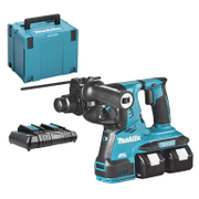 Перфоратор Makita акумулаторен  с 2 батерии и зарядно, SDS-plus, 18+18 V, 5 Ah, 2.8 J, 0-5000 уд./мин, DHR280PT2J - product - 004 MKT 349