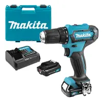 Акумулаторен винтоверт Makita с колекторен двигател  с 2 батерии и зарядно, 12 V, 2 Ah, 30 Nm, 0.8-10 мм, DF333DSAE