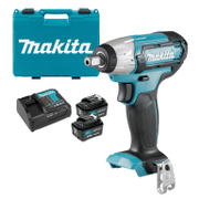 Акумулаторен гайковерт Makita с колекторен двигател  с 2 батерии и зарядно, 12 V, 4 Ah, 145 Nm, квадрат, 1/2, TW141DSME - product - 004 MKT 376