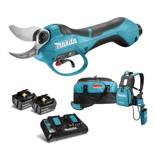 Акумулаторна лозарска ножица Makita  с 2 батерии и зарядно, 36 V, 5 Ah, ф 33 мм, DUP362PT2