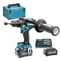 Акумулаторен винтоверт Makita ударен  с 2 батерии и зарядно, 40 V, 4 Ah, 140 Nm, 1.5-13 мм, HP001GM201