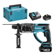 Перфоратор Makita акумулаторен  с 2 батерии и зарядно, SDS-plus, 18 V, 3 Ah, 1.9 J, 0-4000 уд./мин, DHR202RFJ - product - 004 MKT 410