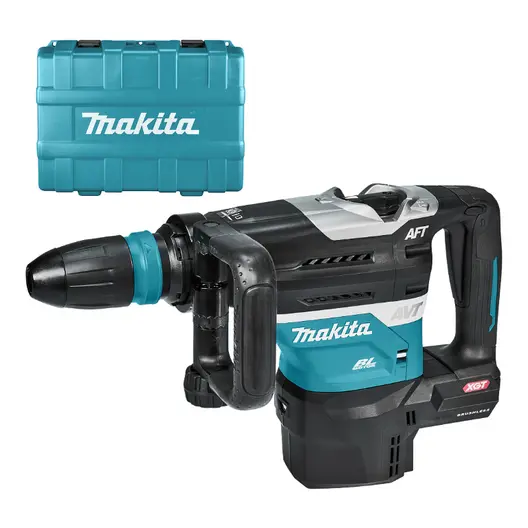 Акумулаторен перфоратор Makita с безчетков двигател  без батерия и зарядно, SDS-max, 40 V, 8 J, 1450-2900 уд./мин, HR005GZ01